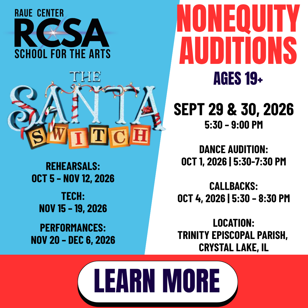 Audition flyer for The Santa Switch play, detailing nonequity auditions for ages 19+, dates, rehearsal, and performance info, at Trinity Episcopal Parish, Crystal Lake, IL, with a blue and red festive design. Audition flyer for The Santa Switch play, detailing nonequity auditions for ages 19+, dates, rehearsal, and performance info, at Trinity Episcopal Parish, Crystal Lake, IL, with a blue and red festive design.